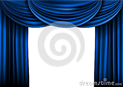 Background curtain stage. Vector Illustration