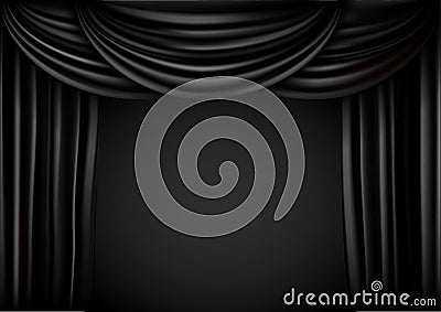 Background curtain stage. Vector Illustration