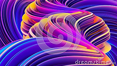 Background with 3D rendering abstract liquid waves in motion Stock Photo