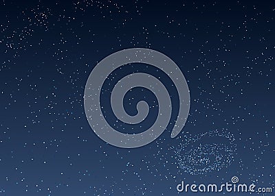 Background is dark blue starry sky Stock Photo