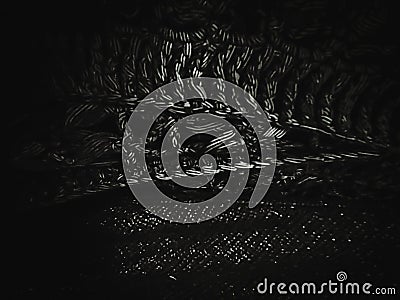 Background - Dark and cozy abstract based on contrasting knitted fabrics Stock Photo