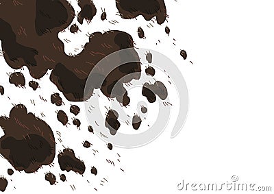 Background with decorative cow print. Animal stylized ornament, fur texture. Vector Illustration
