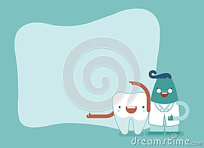 Background of dental,tooth and dentist set2 Vector Illustration