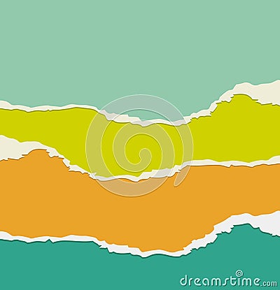 Background design with blue and yellow papers Vector Illustration