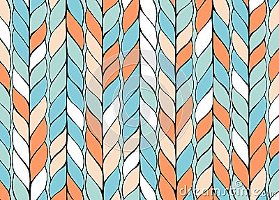 Background with diagonal braids. Endless stylish texture Vector Illustration