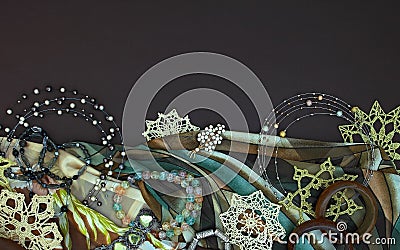 Background with different jewelries Stock Photo