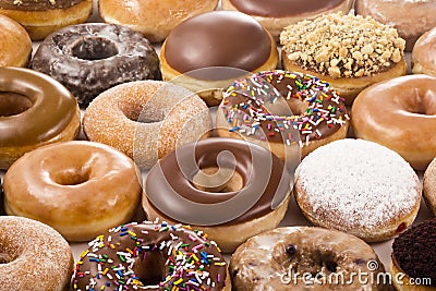 Background of Donuts Stock Photo