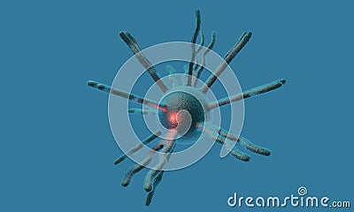 Background of Double stranded bacteria, 3d render Stock Photo