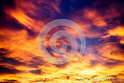 Background - dramatic evening sky Stock Photo