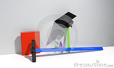 Background of education concept, 3d render Stock Photo