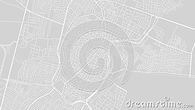 Background El Mahalla El Kubra map, Egypt, white and light grey city poster. Vector map with roads and water Vector Illustration