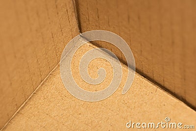 Background with empty cardboard box corner Stock Photo