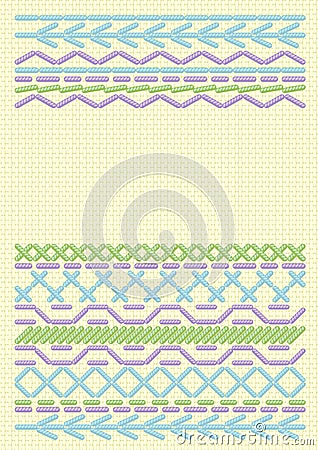 Background with ethnic embroider. Vector Illustration