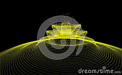 Background with explosion. Abstract vector illustration with dynamic effect. 3d futuristic technology style. Can be used for Vector Illustration