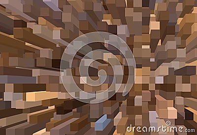 Background from extruded squares Stock Photo