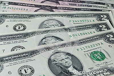 US Dollars : US dollar bills close up Stock Photo