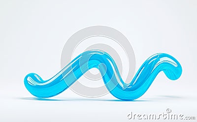 Background featuring abstract curved glass geometry, created with 3D rendering. Stock Photo