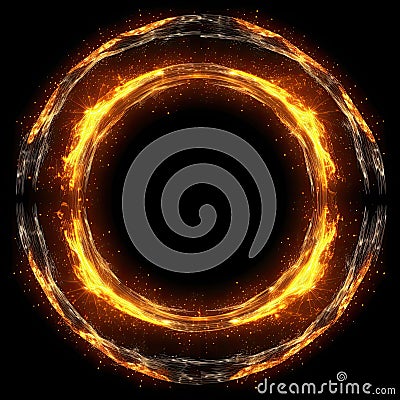 background fire ring Stock Photo