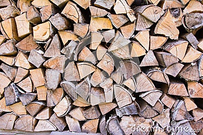 Background of firewood. Stock Photo
