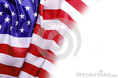 Background flag of the United States of America for national federal holidays celebration and mourning remembrance day. USA symbol Stock Photo