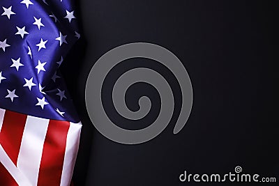 Background flag of the United States of America for national federal holidays celebration and mourning remembrance day. USA symbol Stock Photo