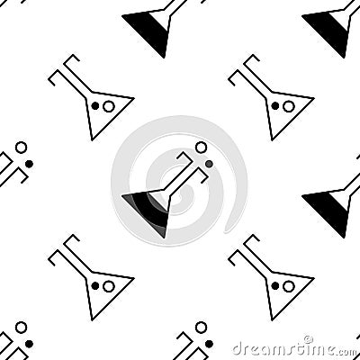 Background flask two reagent incline Vector Illustration