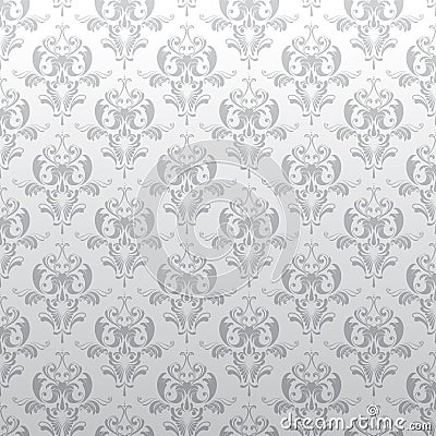 Background floral gray pattern Vector Illustration