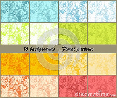Background with flowers - Floral patterns Stock Photo