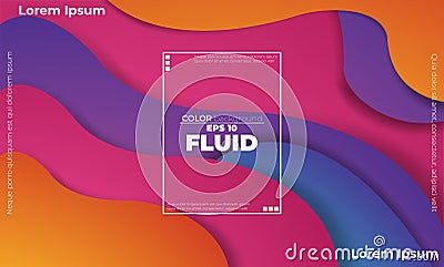 Background colorful fluid gradients style design template Vector Illustration