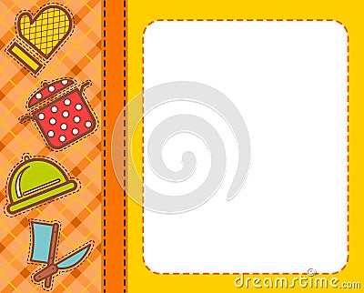 Background with a food elements Vector Illustration