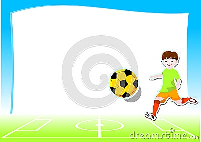 Background with football theme Vector Illustration