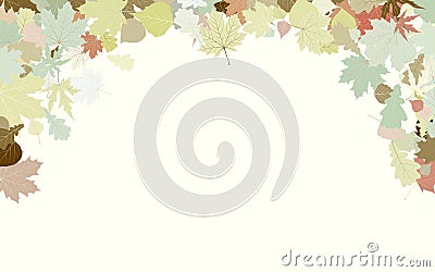 Background with frame with Autumn Leafs. EPS 8 Vector Illustration