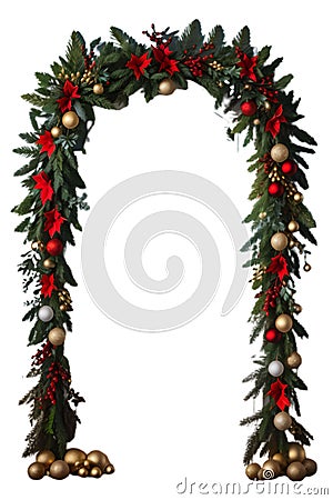 Background-Free Christmas Garland Transparent Christmas Garland Festive Vector Illustration Vector Illustration