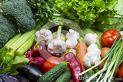 Background of fresh vegetables Stock Photo