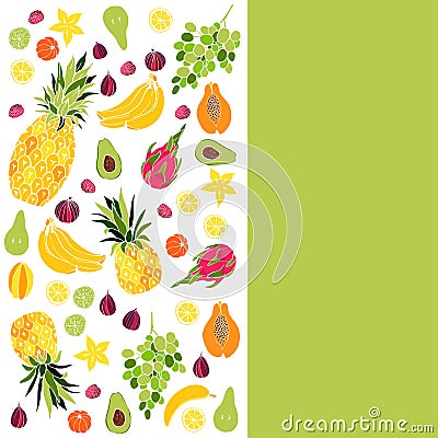 Background with fruit. Vector illustration. Vector Illustration