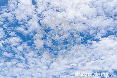Background of Full clouds detail in blue sky Stock Photo