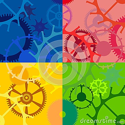 Background with gears Vector Illustration