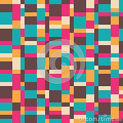 Background geometric design. Abstract seamless pattern. Stripes and blocks. Concept banner. Glitch style. Vector illustration Vector Illustration