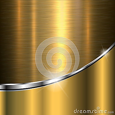 Background gold metal Vector Illustration
