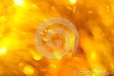 Background of golden bokeh of christmas warm light Stock Photo