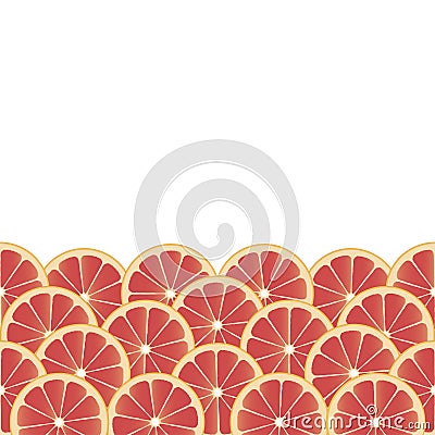 Background with grapefruit. Vector Illustration