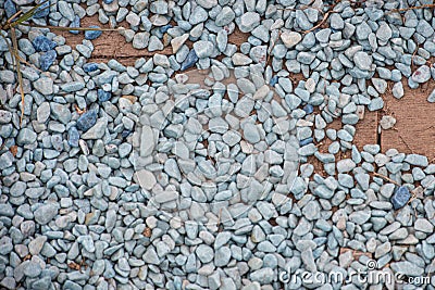 Background of gravel on the boards Stock Photo