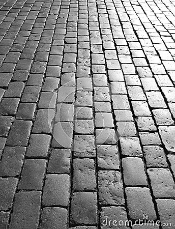 background of gray stones called sampietrini in italian language Stock Photo