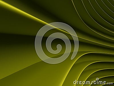 Background of green abstract waves. render Stock Photo