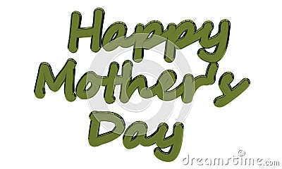 Background of happy mothers day text, 3d render Stock Photo