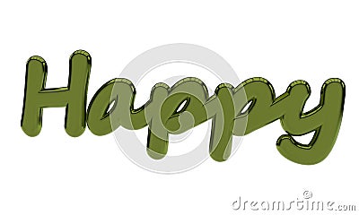 Background of happy text, 3d render Stock Photo