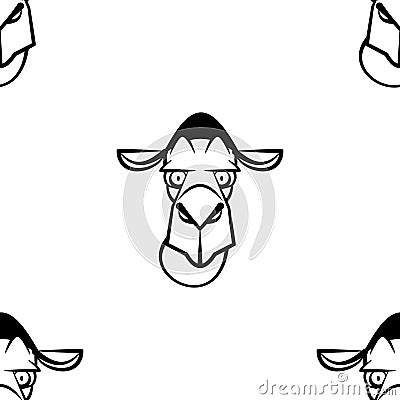 Background head camel Vector Illustration