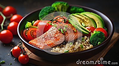 background healthy seafood food salmon Cartoon Illustration