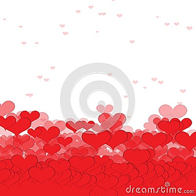 Background with hearts. valentine day Vector Illustration