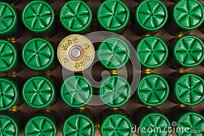 Background from hunting cartridges Stock Photo